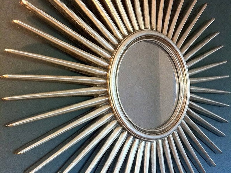 Silver Sunburst Mirror