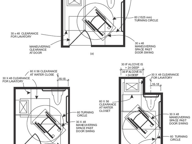 Single Ada Bathroom Layout