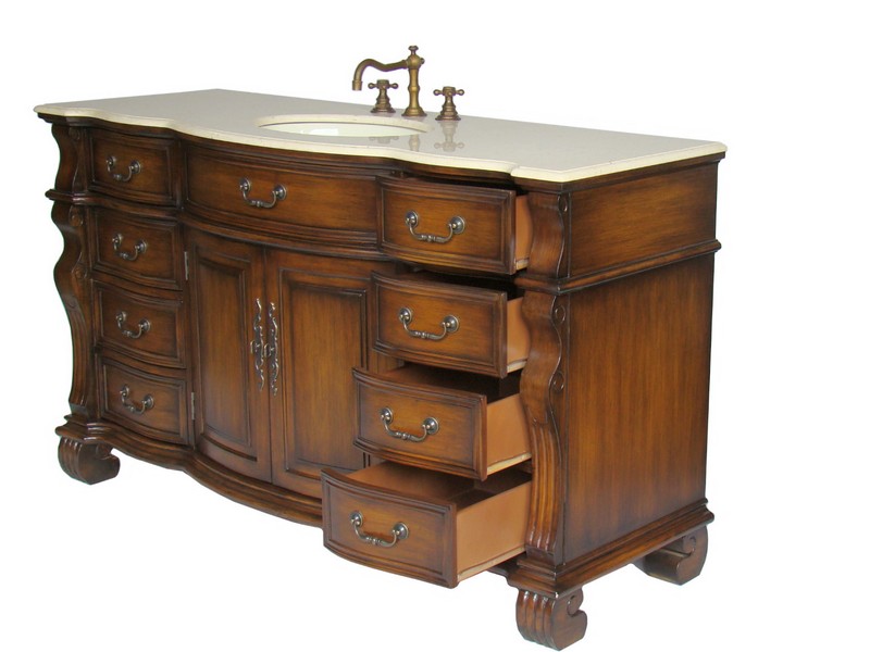 Single Sink Bathroom Vanity 60 Inch