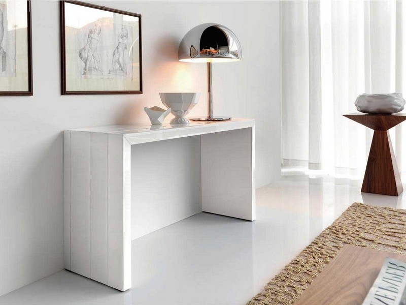 Skinny White Console Table