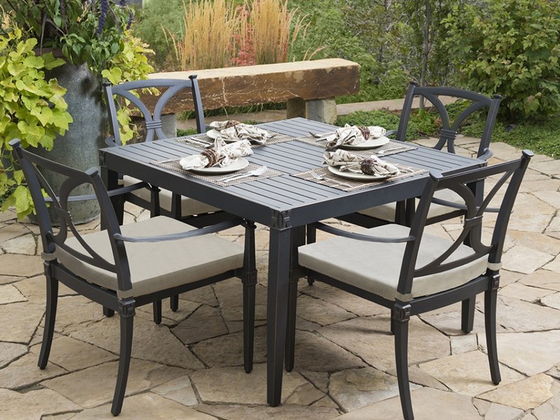 Slate Patio Table Set