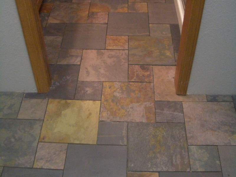 Slate Tile Bathroom Floor