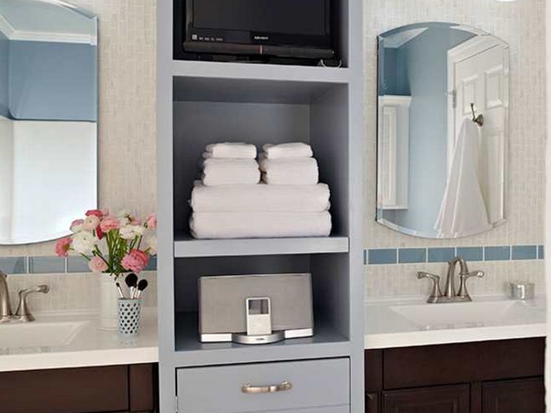 Slim Bathroom Storage Tower