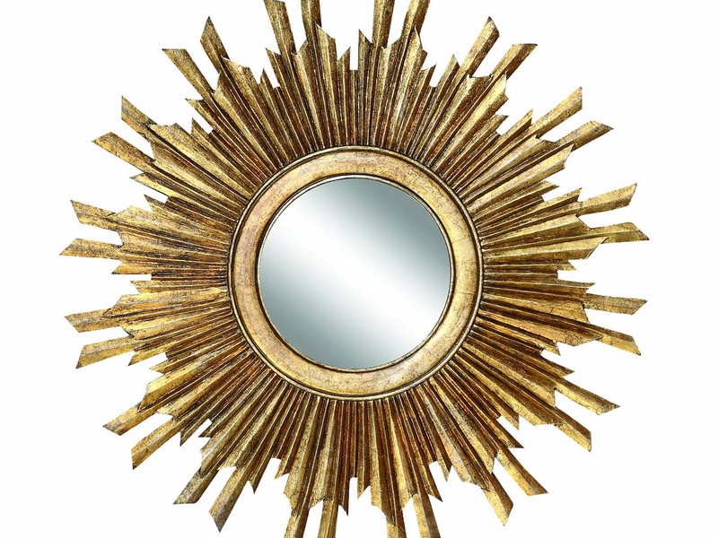 Small Gold Sunburst Mirror