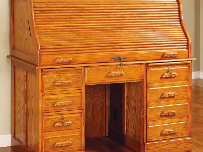 Small Roll Top Secretary Desk