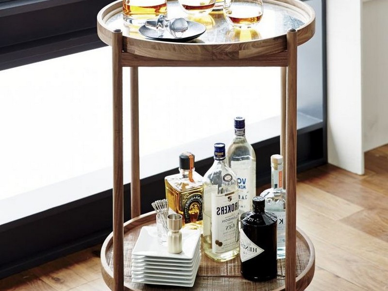 Small Round Bar Cart