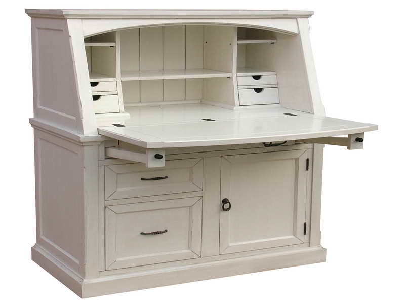 Small Secretary Desk White