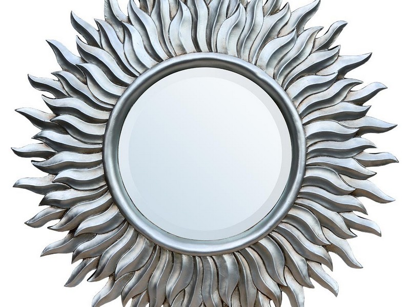 Small Sunburst Mirror Silver