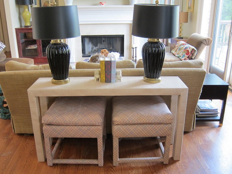 Sofa Table With Stools Set