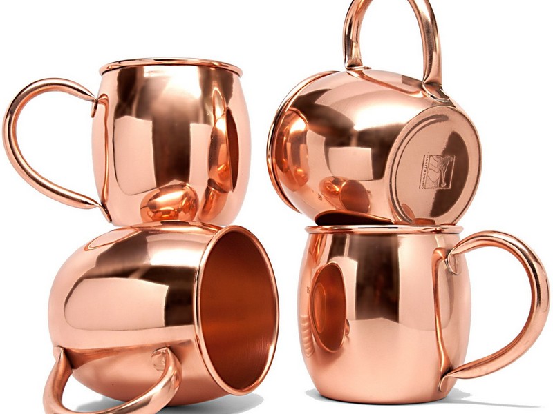 Solid Copper Moscow Mule Mugs Set Of 4