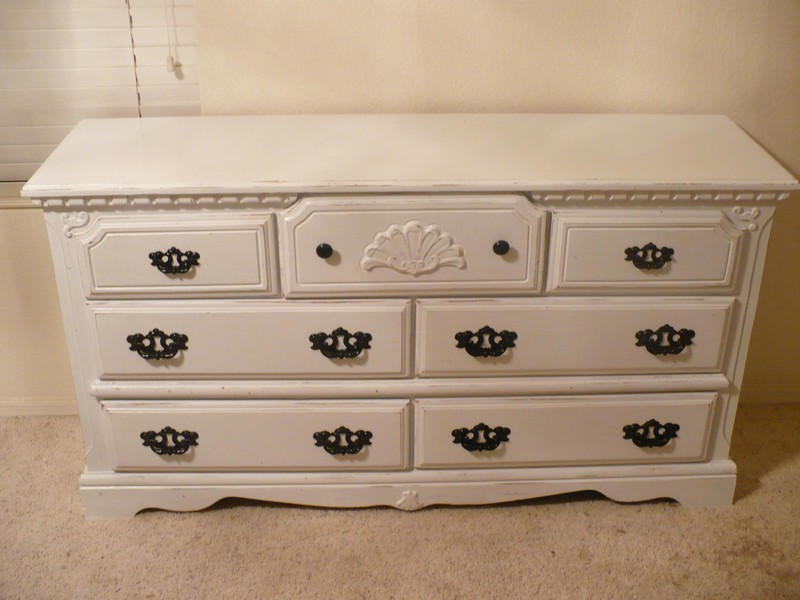 Solid Wood White Dresser