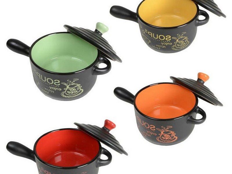 Soup Bowls With Handles And Lids