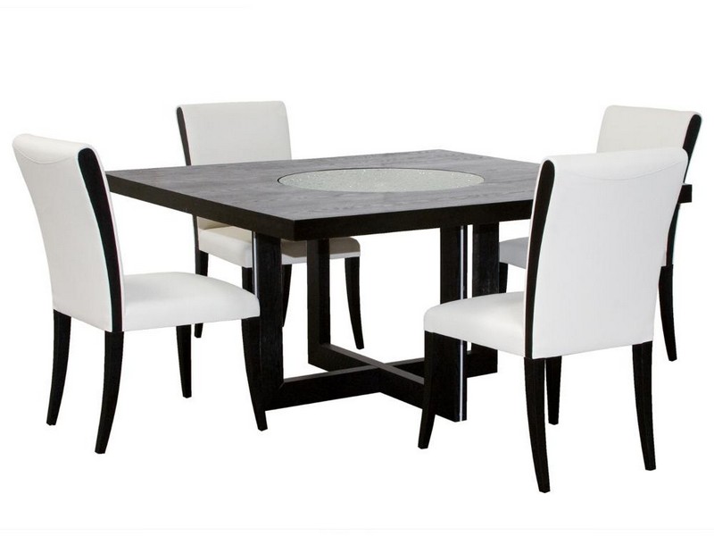 Square Dining Table With Lazy Susan