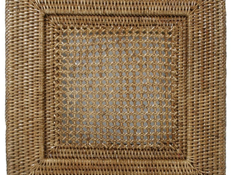 Square Rattan Charger Plates