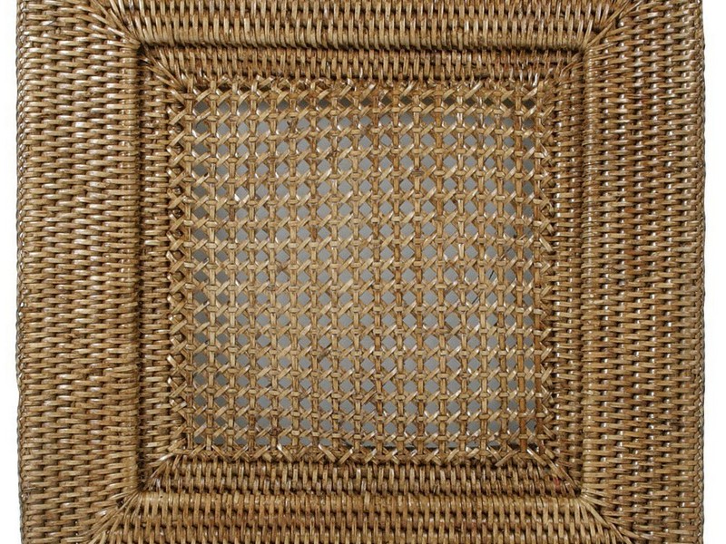 Square Rattan Charger Plates