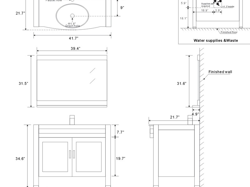 Bathroom Vanity Depth Sizes  Home Design Ideas