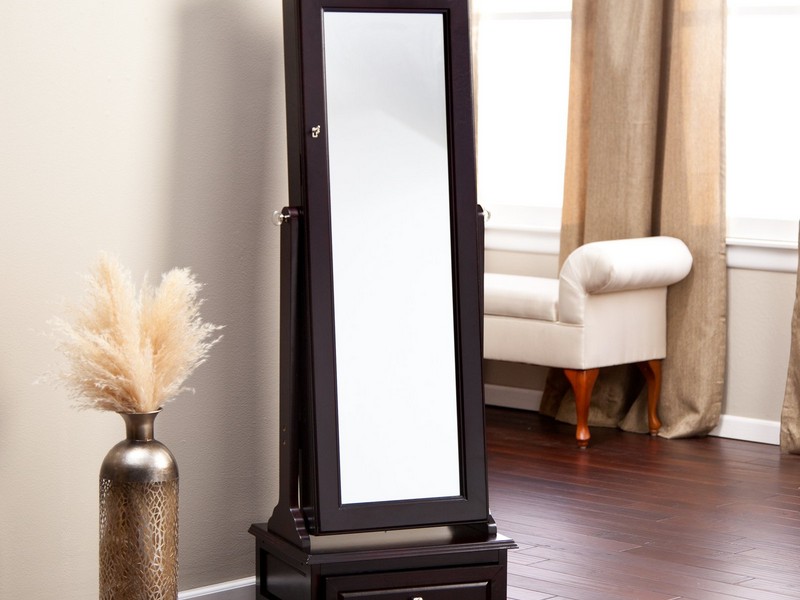 Standing Jewelry Armoire Mirror