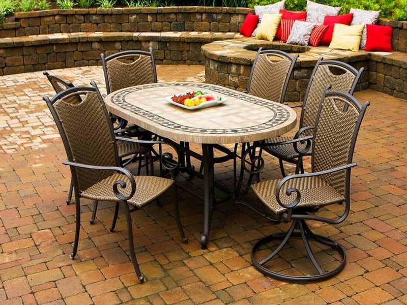 Stone Top Patio Table And Chairs