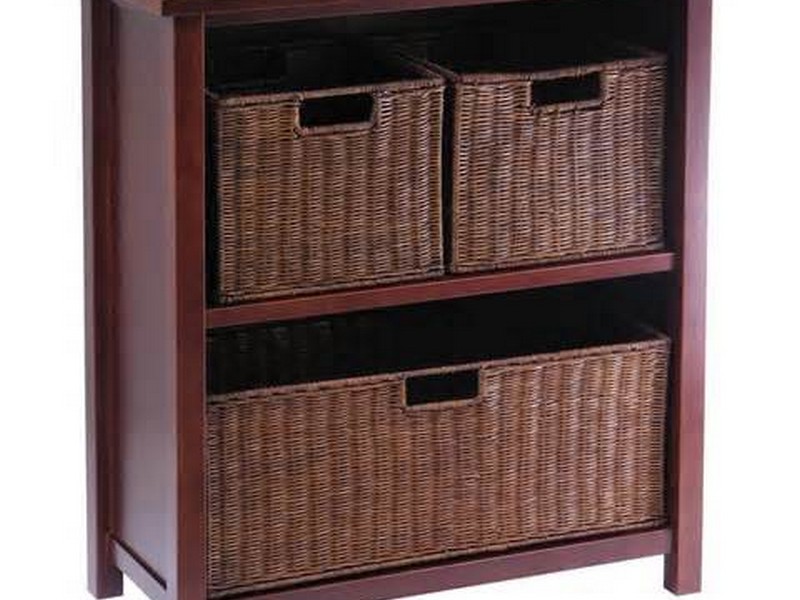 Storage Shelf With Baskets