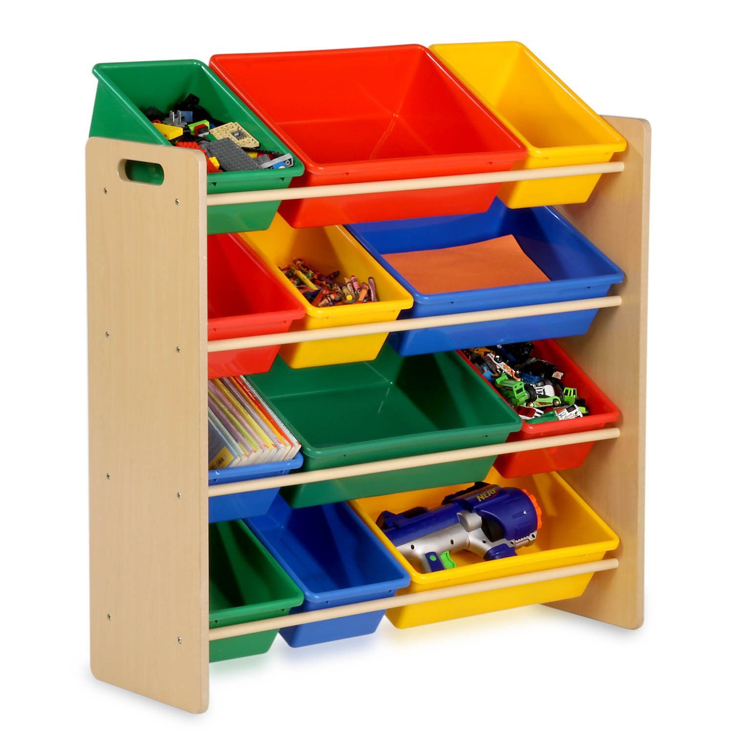 Storage Shelf With Bins