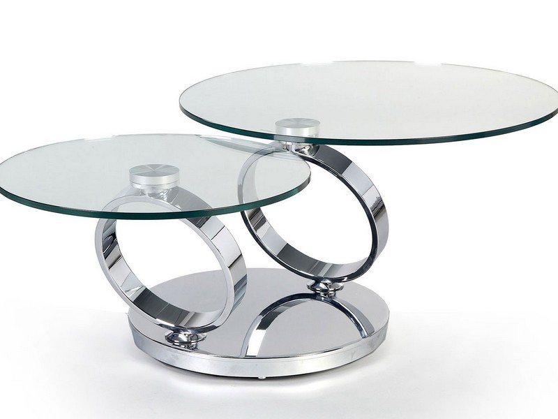 Swivel Coffee Table Glass