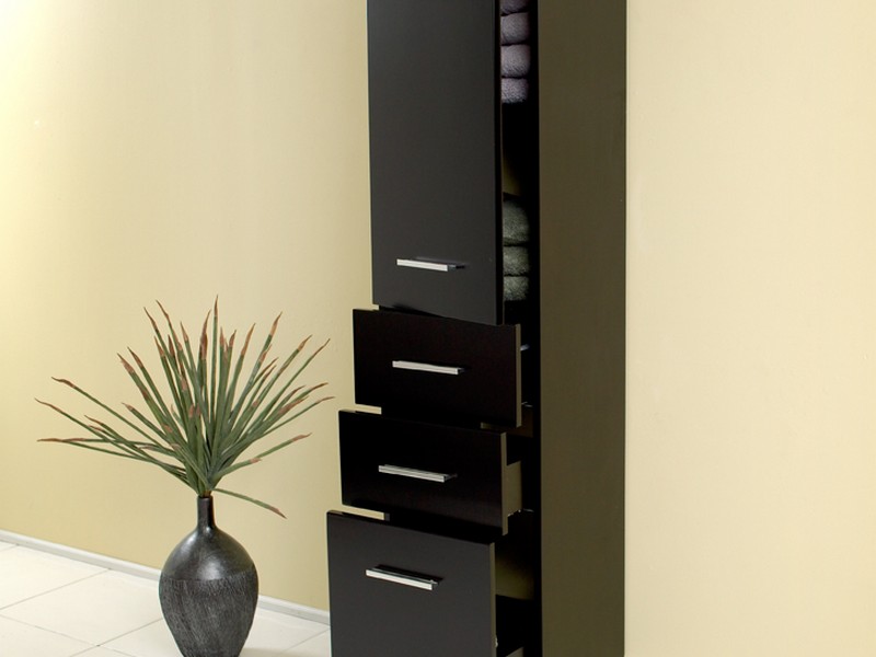 Tall Bathroom Storage Cabinet Espresso