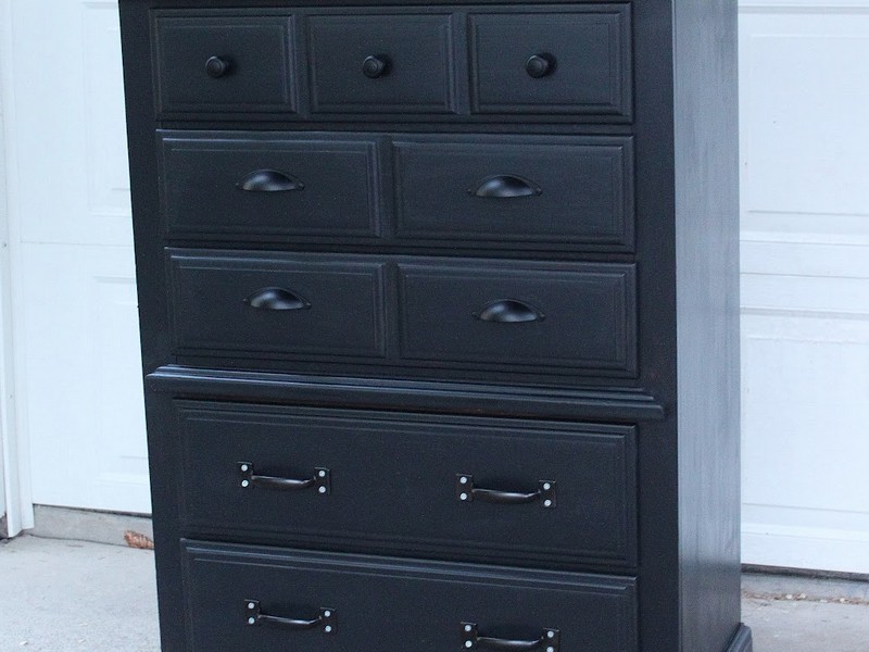 Tall Black Dresser