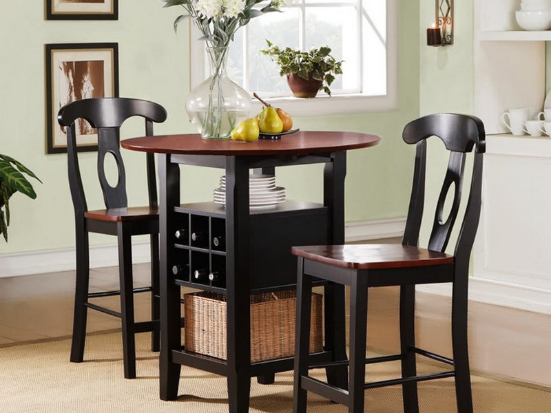 Elegant Tall Dining Tables For Small Spaces With Chairs Cream Carpet