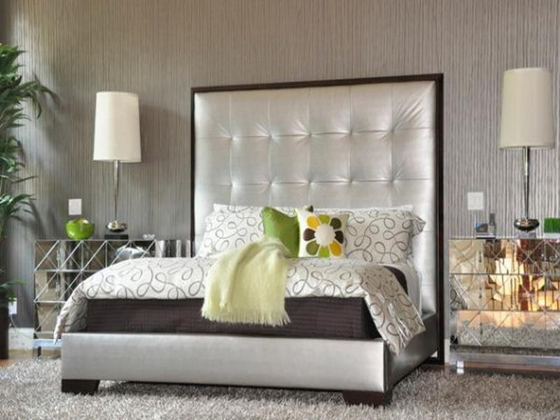 Tall Upholstered Headboard Bedroom Furniture