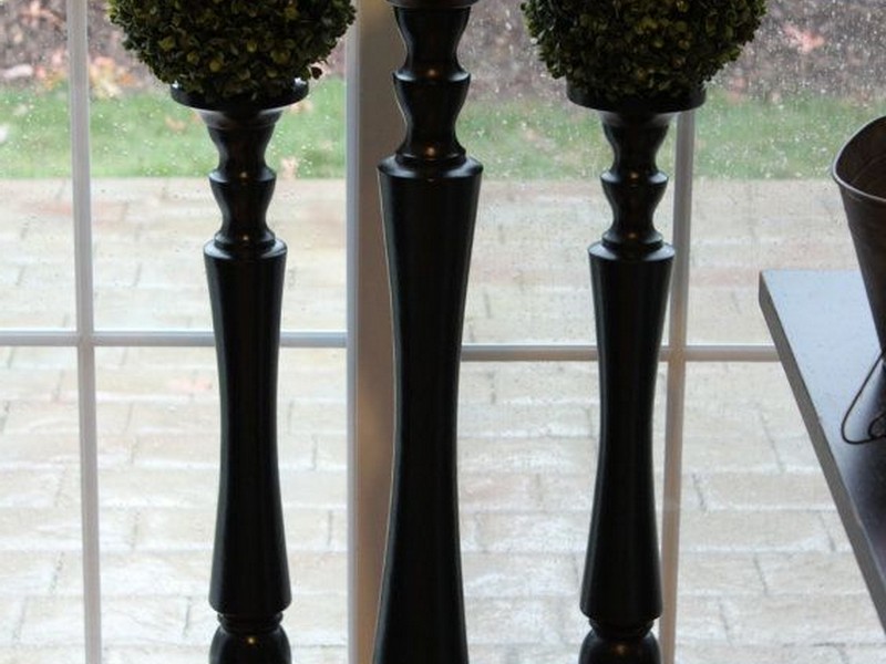 Tall Wooden Candle Holders