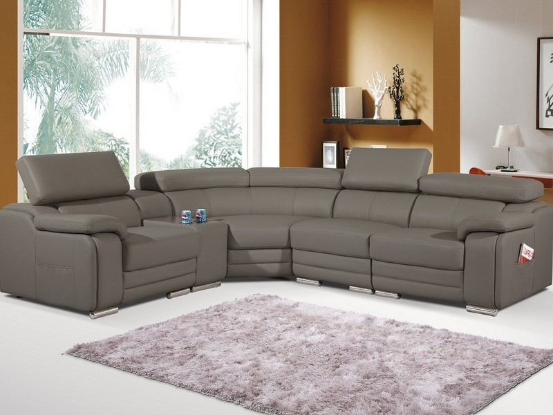 Tan Leather Recliner Sofa