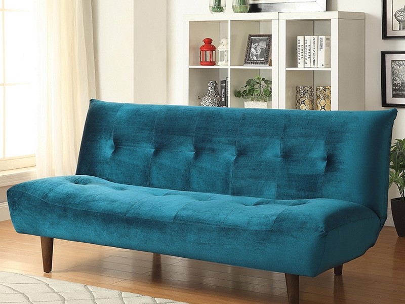 Teal Velvet Sofa