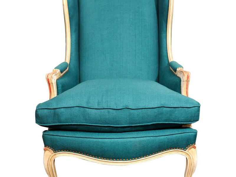 Teal Wingback Chair