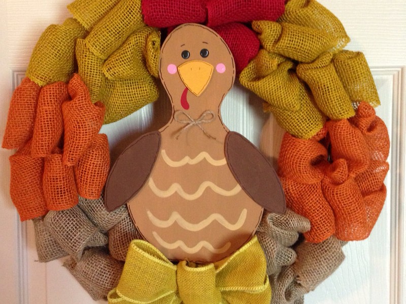 Thanksgiving Burlap Wreath Ideas