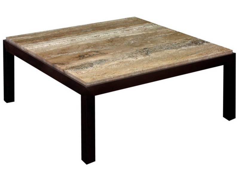 Travertine Top Coffee Table