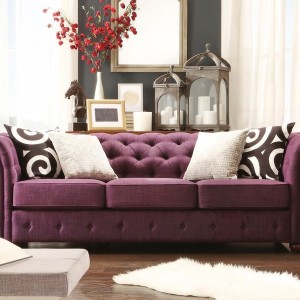 Tufted Linen Sofa