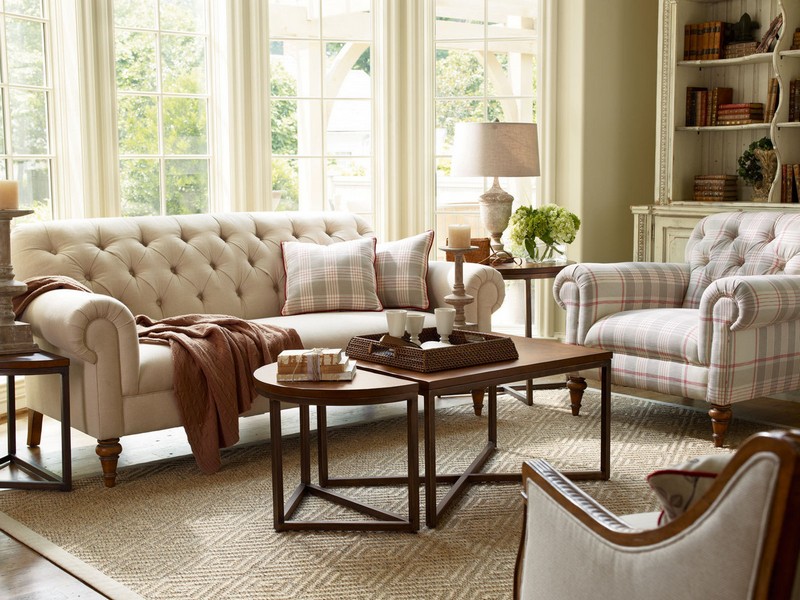 Tufted Sofa Set