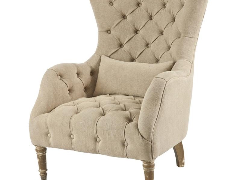 Tufted Wingback Chair