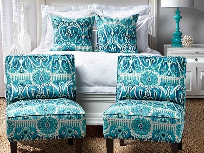 Turquoise Accent Chair With Arms