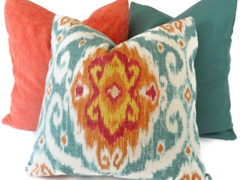 Turquoise Accent Pillows For Bed