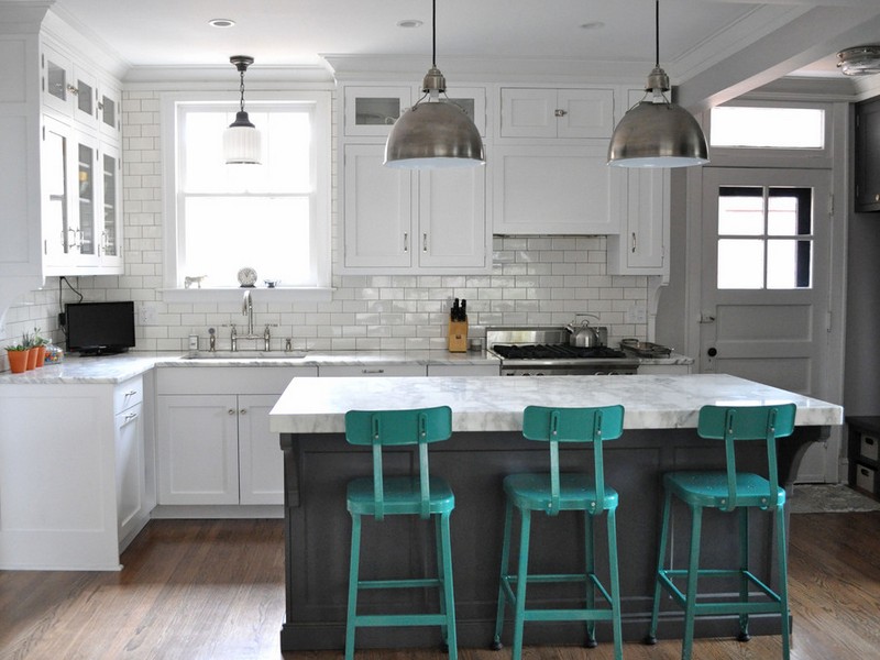 Turquoise Bar Stools Kitchen