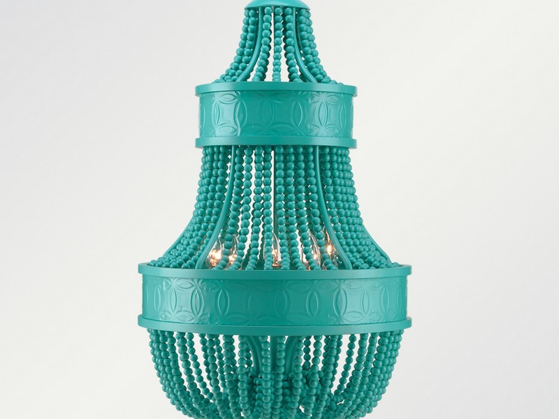 Turquoise Beaded Chandelier