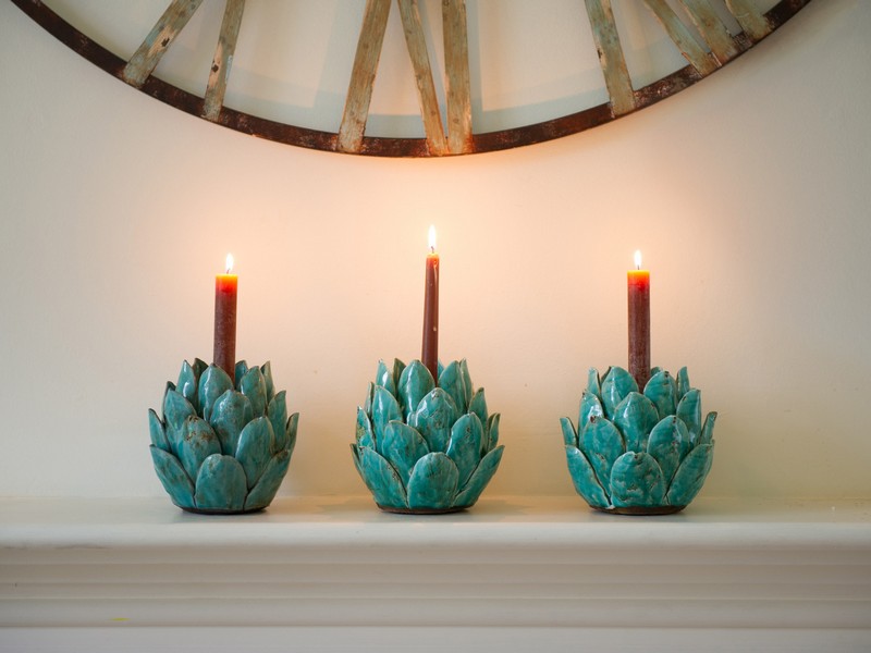 Turquoise Candle Holders