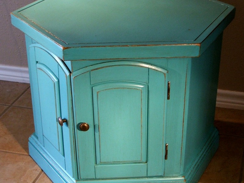 Turquoise End Table
