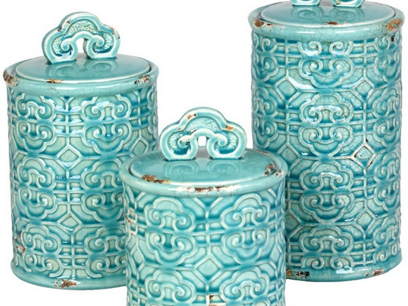 Turquoise Kitchen Canisters