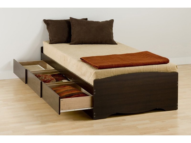 Twin Bed With Storage Drawers