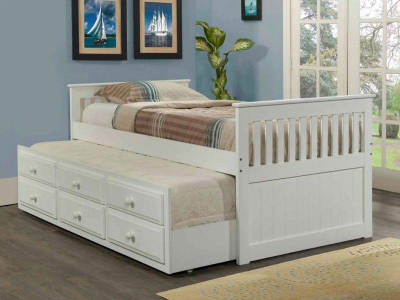 Twin Bed With Trundle And Storage