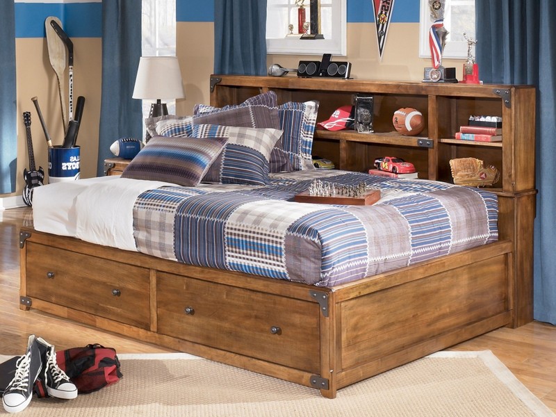 Twin Bookcase Bed With Underbed Storage