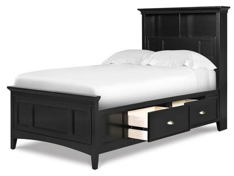 Twin Bookcase Headboard Black