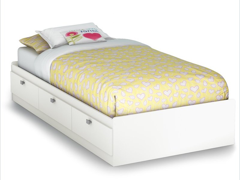 Twin Size Bed With Storage Drawers